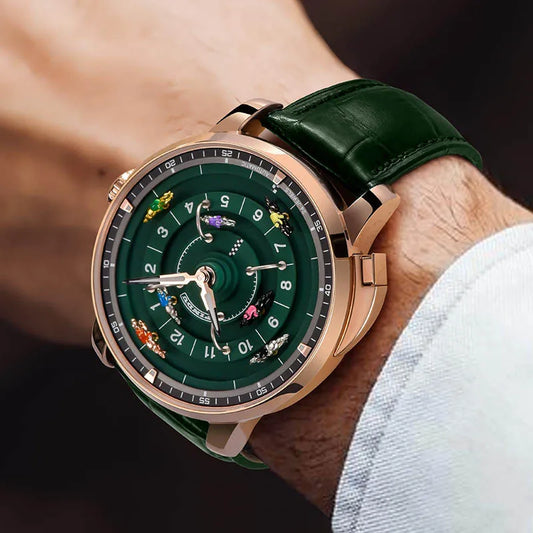 PINDU New Original Design Competitive Horse Racing Watches NH35A Sapphire Stainless Steel Luminous Leather Mechanical Watch Men